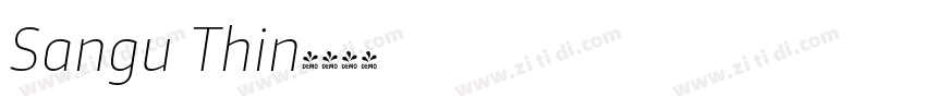 Sangu Thin字体转换